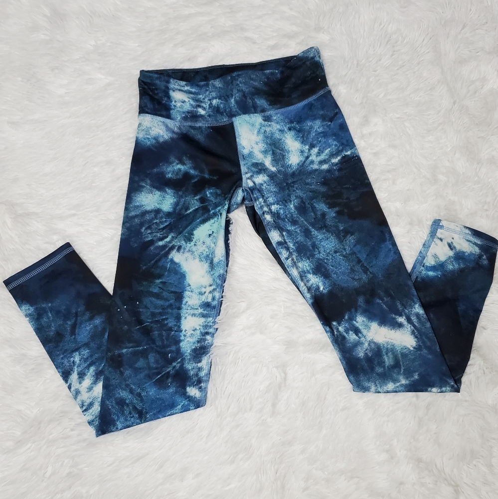 OLD NAVY ACTIVE ~ COOL BLUE TIEDYE ATHLETIC LEGGINGS!